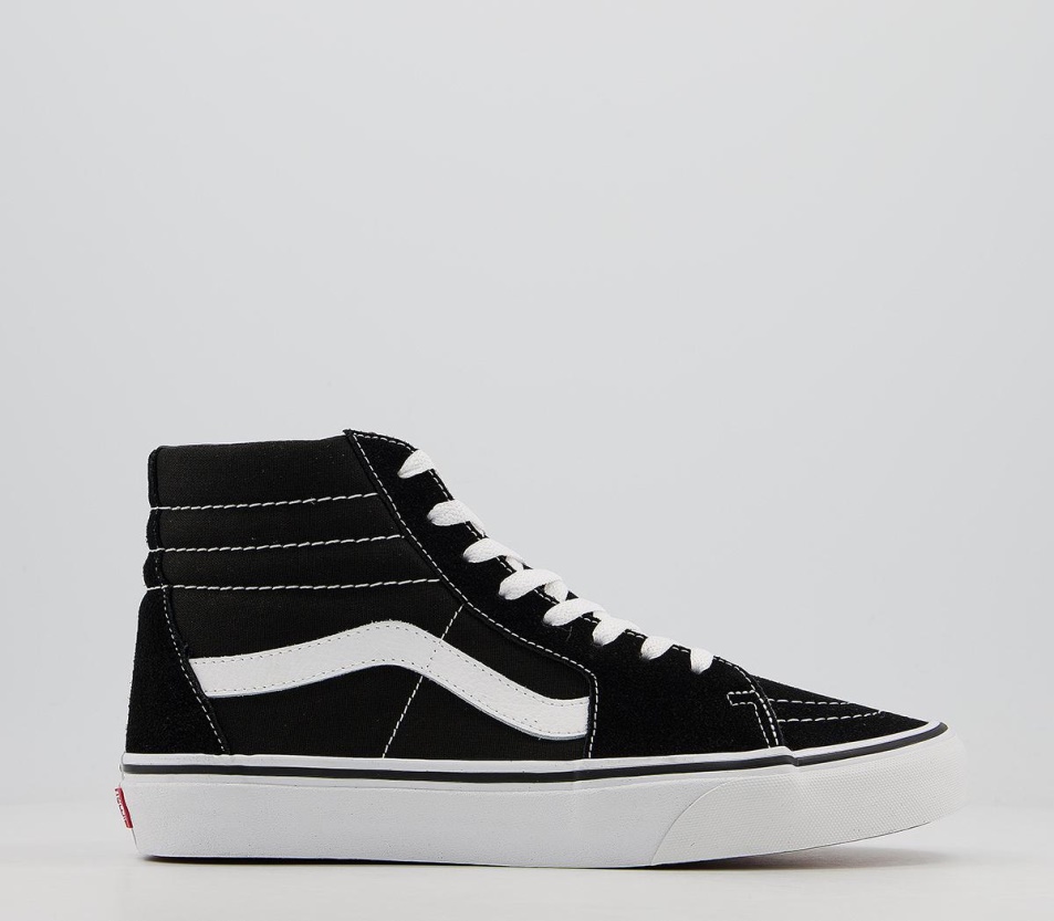 Vans Sk8 Hi Edzőcipők Fekete Fehér Vászon
