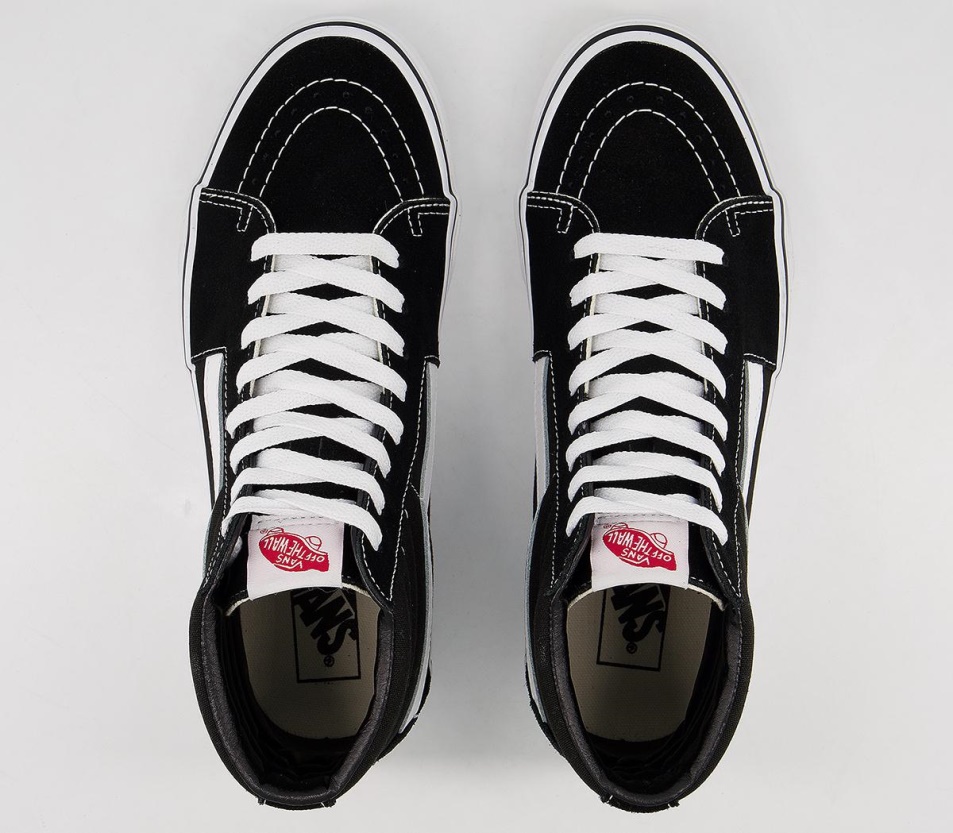 Vans Sk8 Hi Edzőcipők Fekete Fehér Vászon