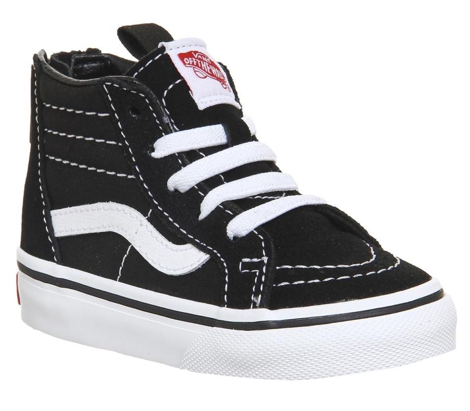 Vans Sk8 Hi Zip Toddler Fekete Fehér