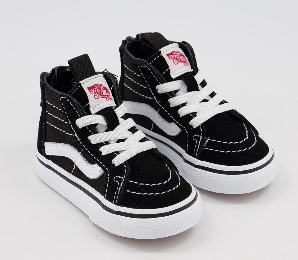 Vans Sk8 Hi Zip Toddler Fekete Fehér