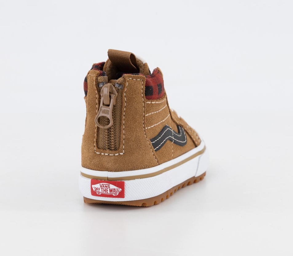 Vans Sk8 Hi Zip Kisgyermek Edzőcipő Kockás Barna Fekete