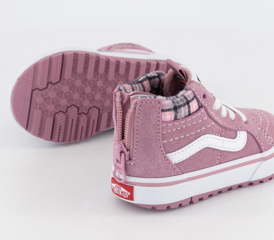 Vans Sk8 Hi Cipzáras Kisgyermek Edzőcipő Kockás Lila