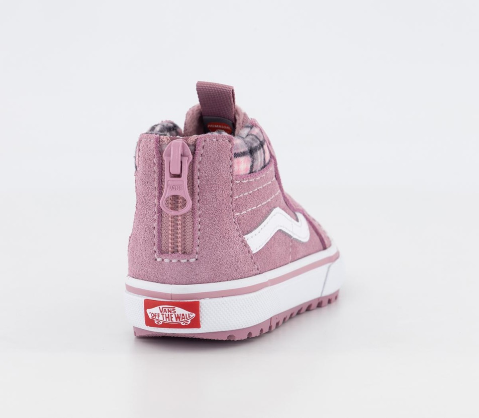 Vans Sk8 Hi Cipzáras Kisgyermek Edzőcipő Kockás Lila
