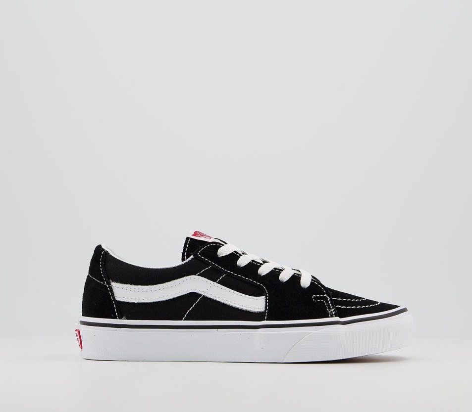 Vans Sk8 Alacsony Edzőcipő Fekete Igaz Fehér