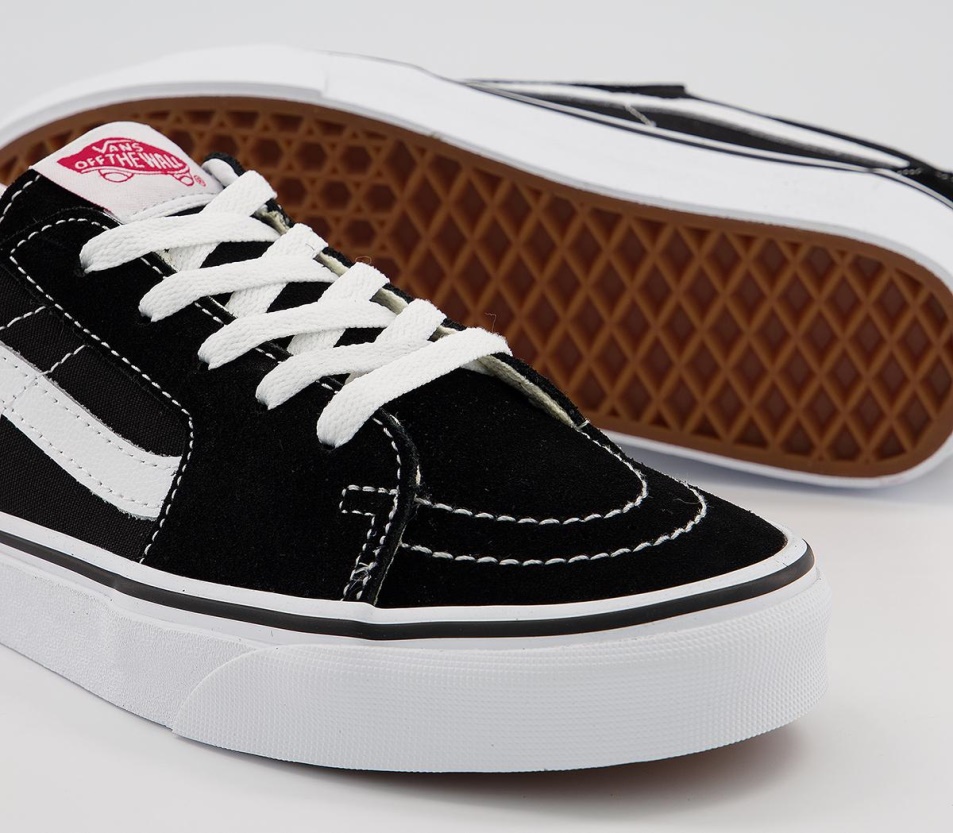 Vans Sk8 Alacsony Edzőcipő Fekete Igaz Fehér
