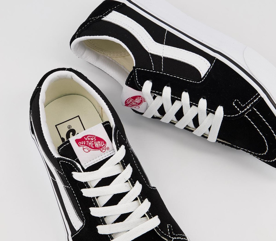 Vans Sk8 Alacsony Edzőcipő Fekete Igaz Fehér