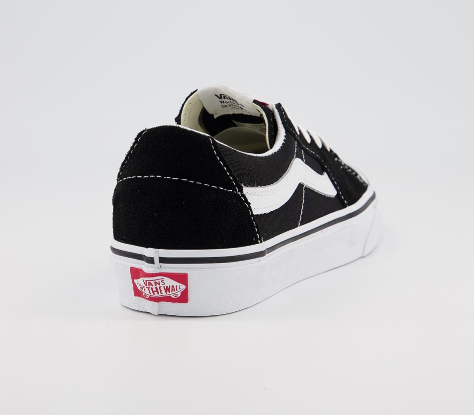 Vans Sk8 Alacsony Edzőcipő Fekete Igaz Fehér