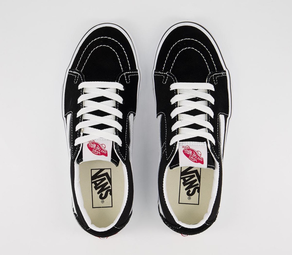 Vans Sk8 Alacsony Edzőcipő Fekete Igaz Fehér