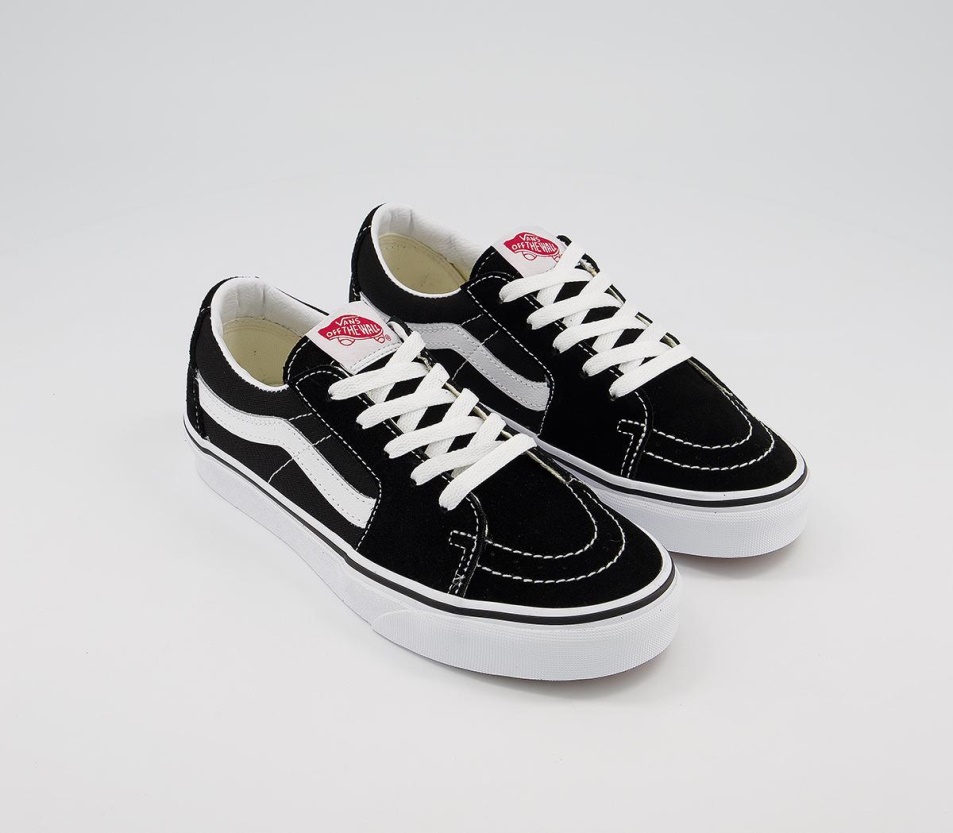 Vans Sk8 Alacsony Edzőcipő Fekete Igaz Fehér