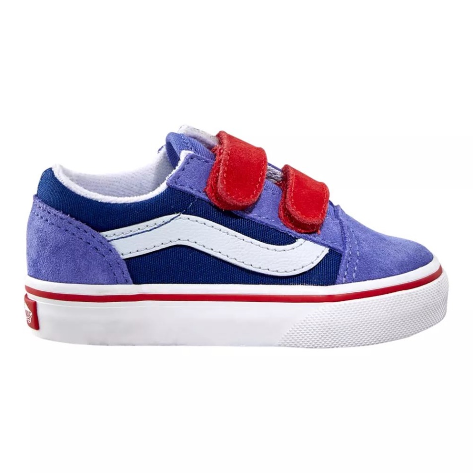 Vans Fiúk Old Skool 2v Kisgyermek Korcsolya Cipő Baja Blue-high Risk Piros