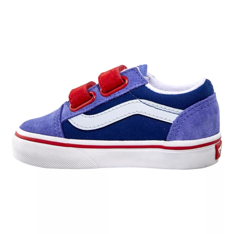 Vans Fiúk Old Skool 2v Kisgyermek Korcsolya Cipő Baja Blue-high Risk Piros
