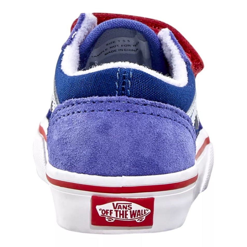 Vans Fiúk Old Skool 2v Kisgyermek Korcsolya Cipő Baja Blue-high Risk Piros