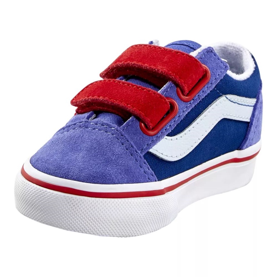 Vans Fiúk Old Skool 2v Kisgyermek Korcsolya Cipő Baja Blue-high Risk Piros