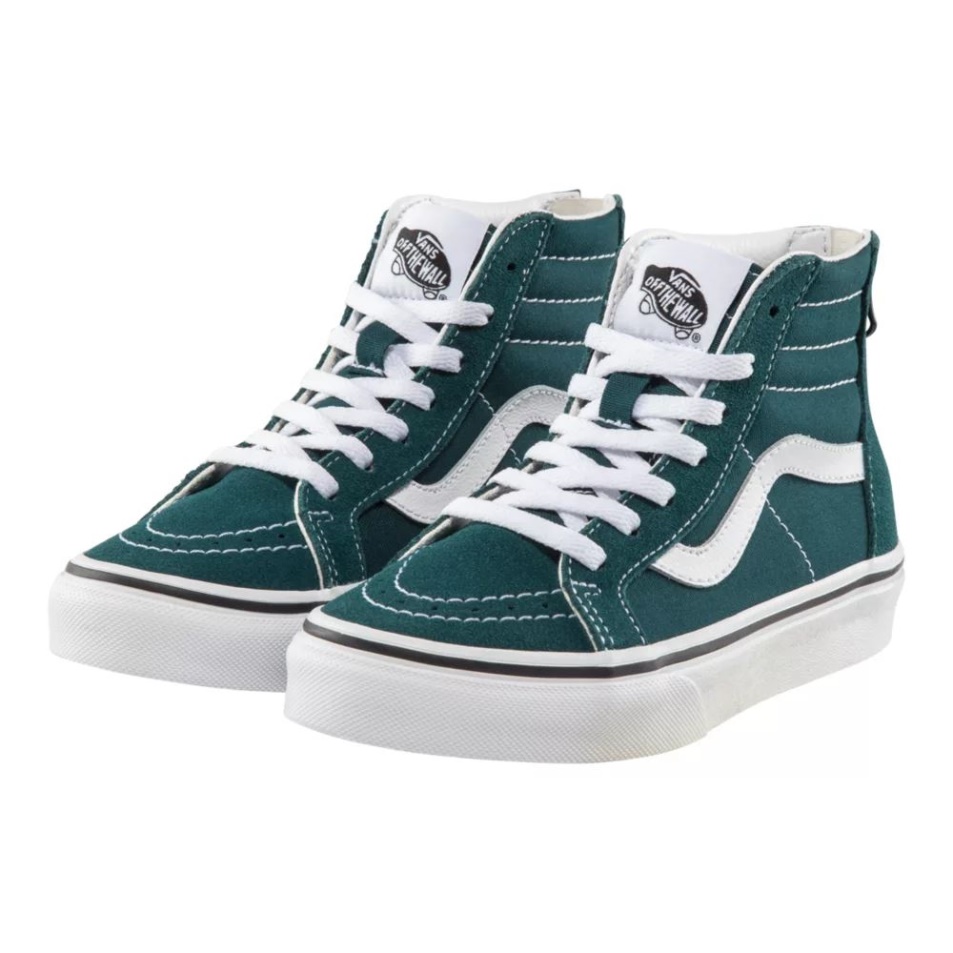 Vans Gyerek óvodai Sk8-hi Cipzáros Gördeszka Cipő Színelmélet Mély Kékeszöld