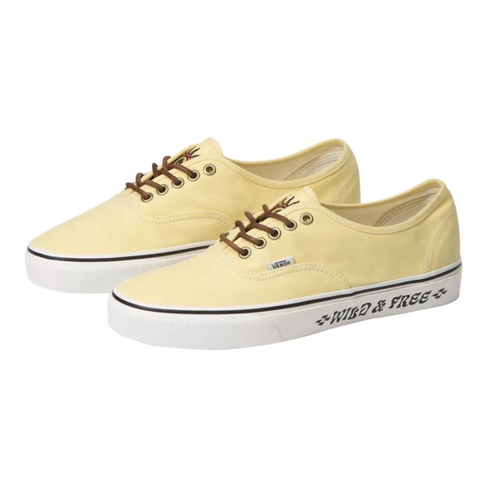 Vans Férfi Autentikus Gördeszka Cipő Tornacipő Alacsony Felső Alkalmi Sárga-fehér