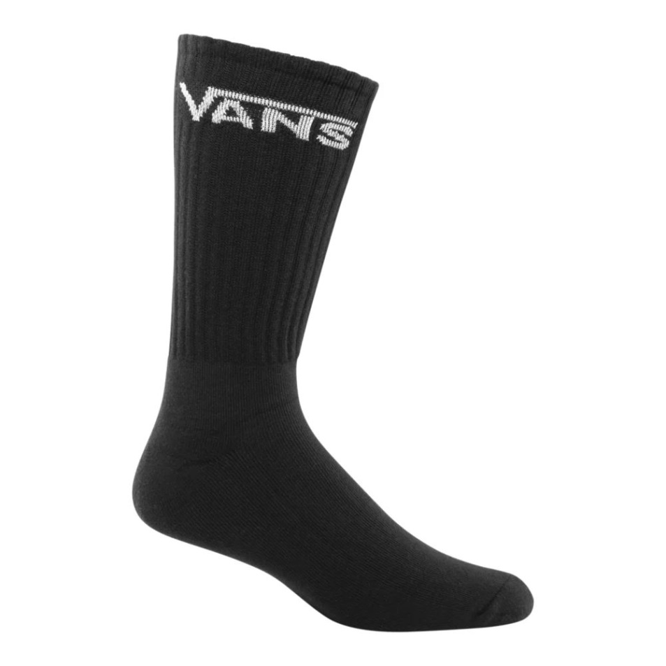 Vans Férfi Klasszikus, Mindenhol Nyomtatott Crew Zokni - 3 Csomagos Fekete Sakktábla
