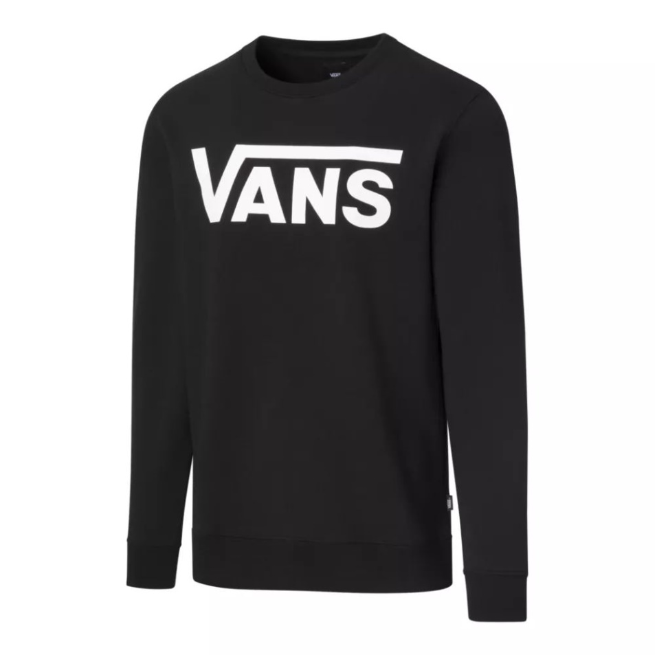 Vans Férfi Klasszikus Crew Ii Hosszú Ujjú Polár - Fekete/fehér Fekete Fehér