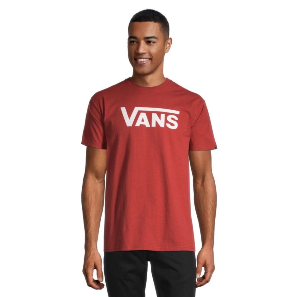 Vans Férfi Klasszikus Póló Rövid Ujjú Nyakú Pamut Grafikus Chili Olaj