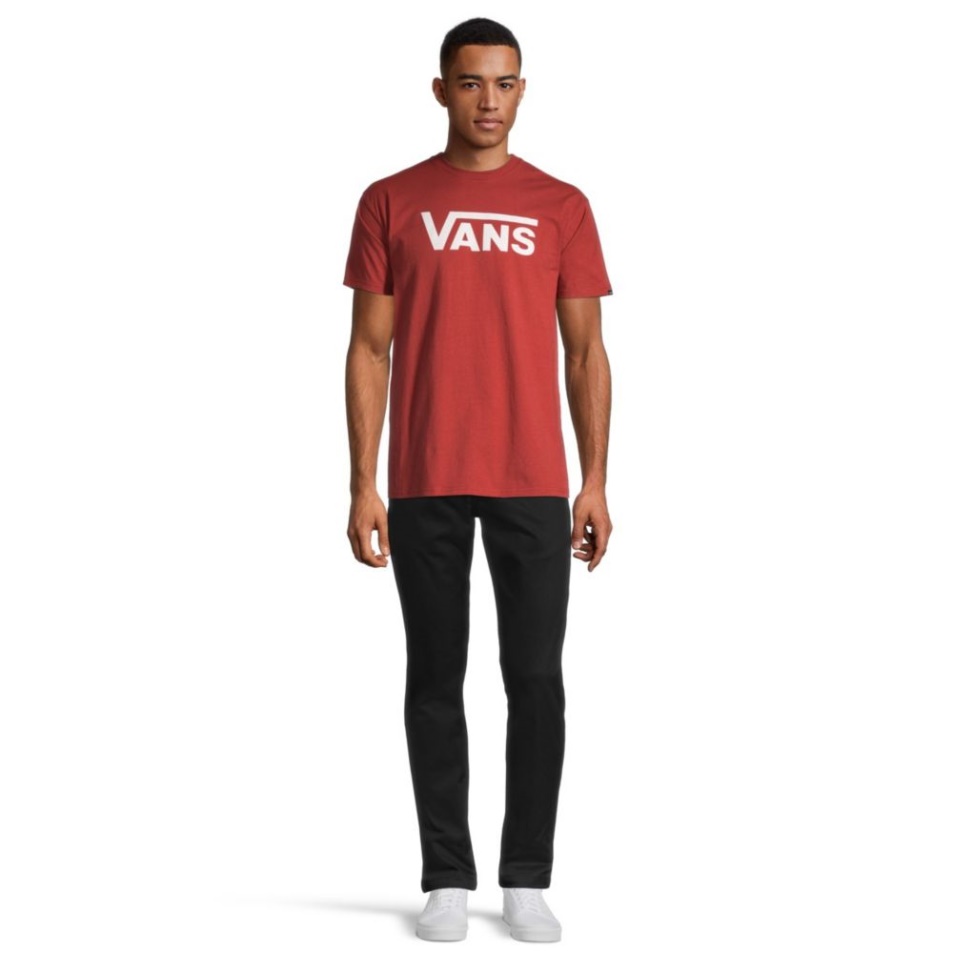 Vans Férfi Klasszikus Póló Rövid Ujjú Nyakú Pamut Grafikus Chili Olaj