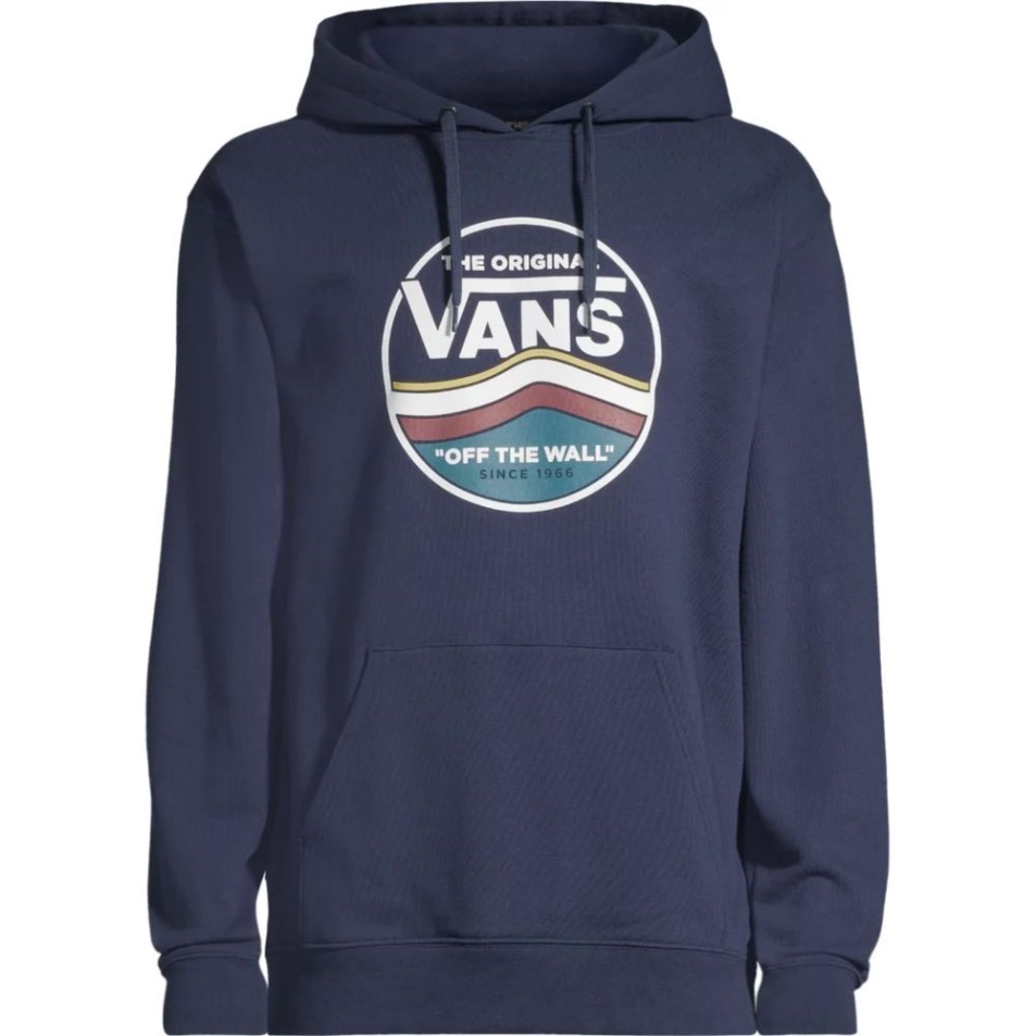 Vans Férfi Többcsíkos Pulóver Kapucnis Fekete