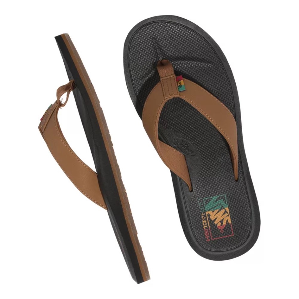 Vans Férfi Nexpa Papucs/szandál Bőr Barna-fekete