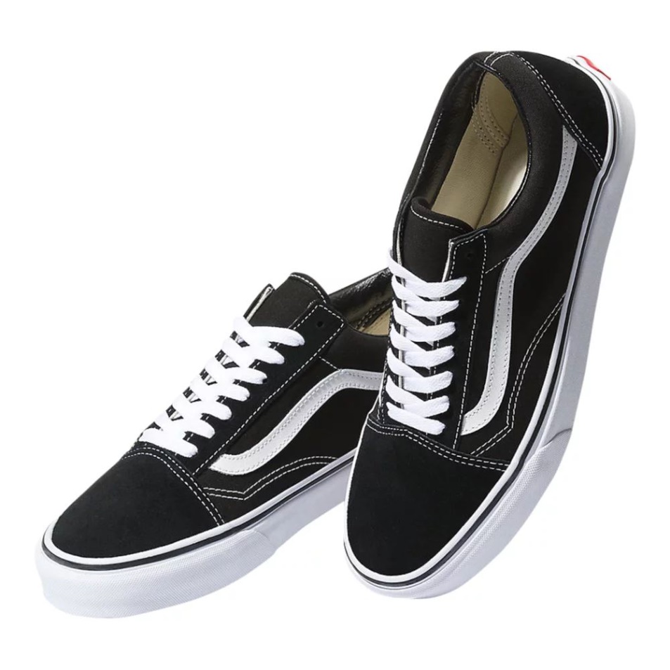 Vans Férfi Old Skool Skate Cipő Tornacipő Alacsony Felső Slip Lélegző Fekete