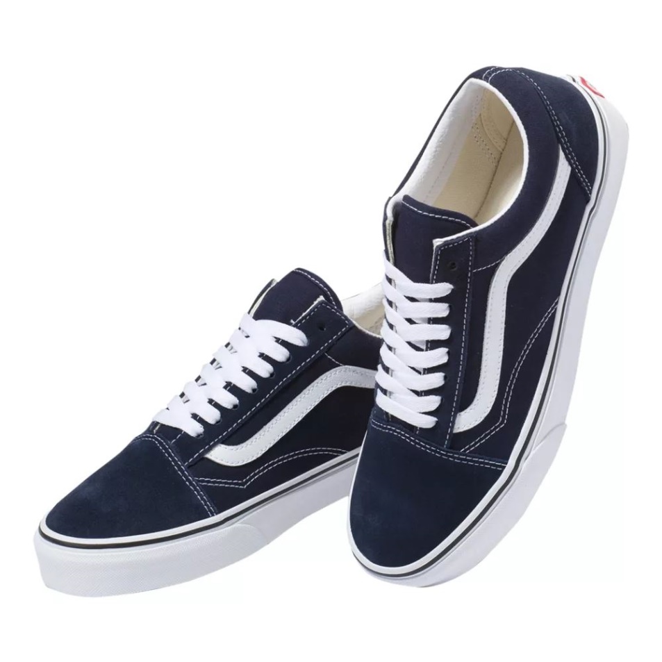 Vans Férfi Régi Skool Gördeszka Cipő Tornacipő Alacsony Felső Slip Légáteresztő Párizsi éjfehér