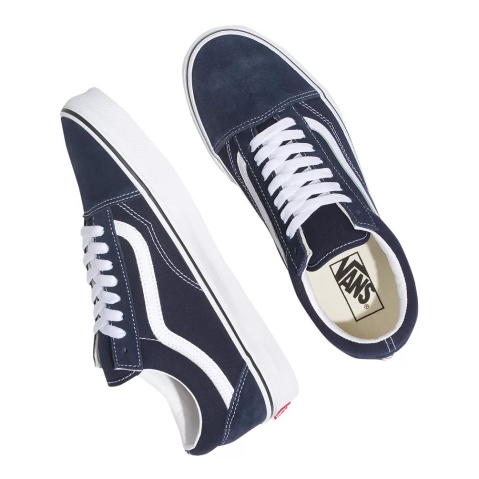 Vans Férfi Régi Skool Gördeszka Cipő Tornacipő Alacsony Felső Slip Légáteresztő Párizsi éjfehér