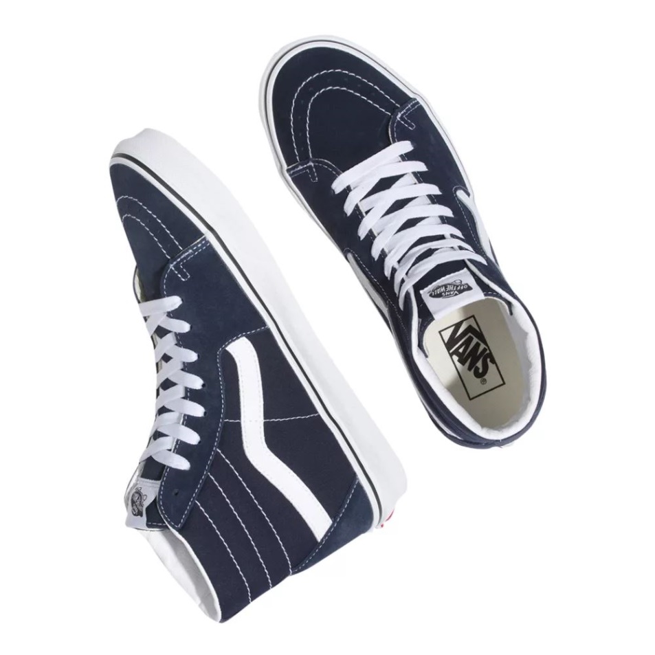Vans Férfi Sk8 Gördeszka Cipő Tornacipő Magas Felső Párizsi éjszakai Fehér