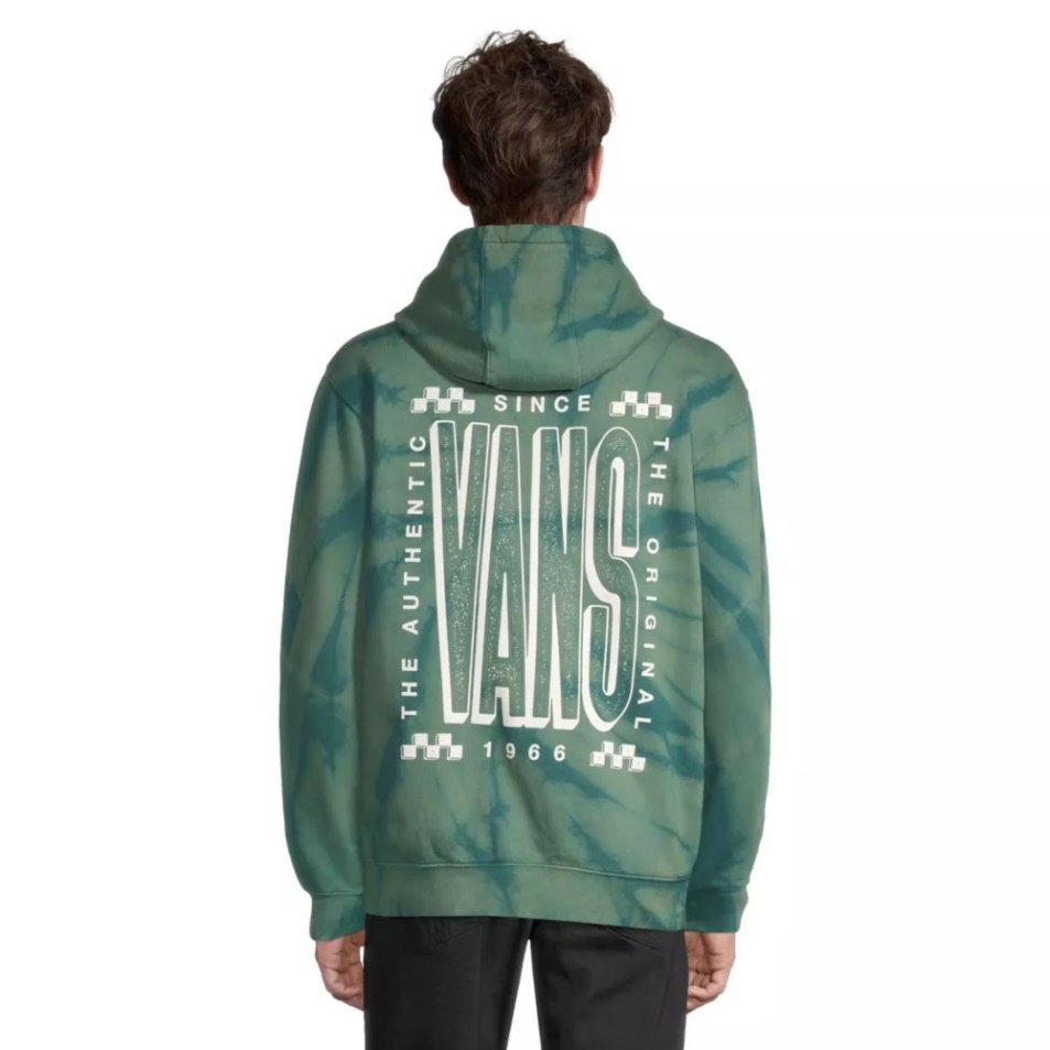 Vans Férfi Magas Típusú Nyakkendőfesték Pulóver Kacsa Zöld Mély Kékeszöld