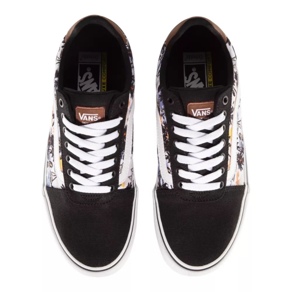 Vans Férfi Kórterem Deluxe Gördeszka Cipő Fekete-fehér
