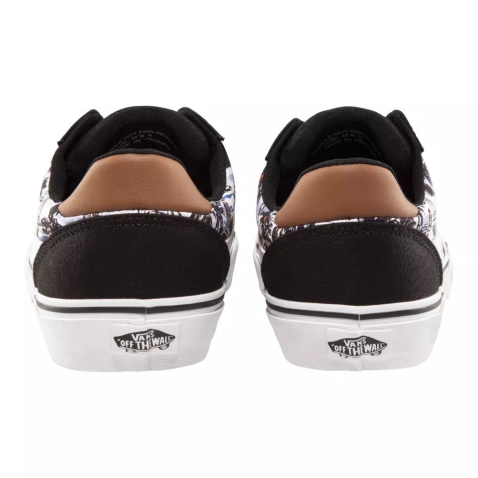 Vans Férfi Kórterem Deluxe Gördeszka Cipő Fekete-fehér