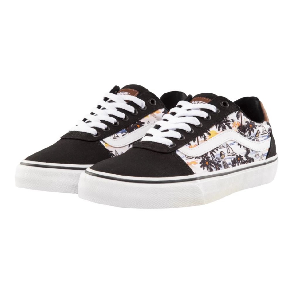Vans Férfi Kórterem Deluxe Gördeszka Cipő Fekete-fehér