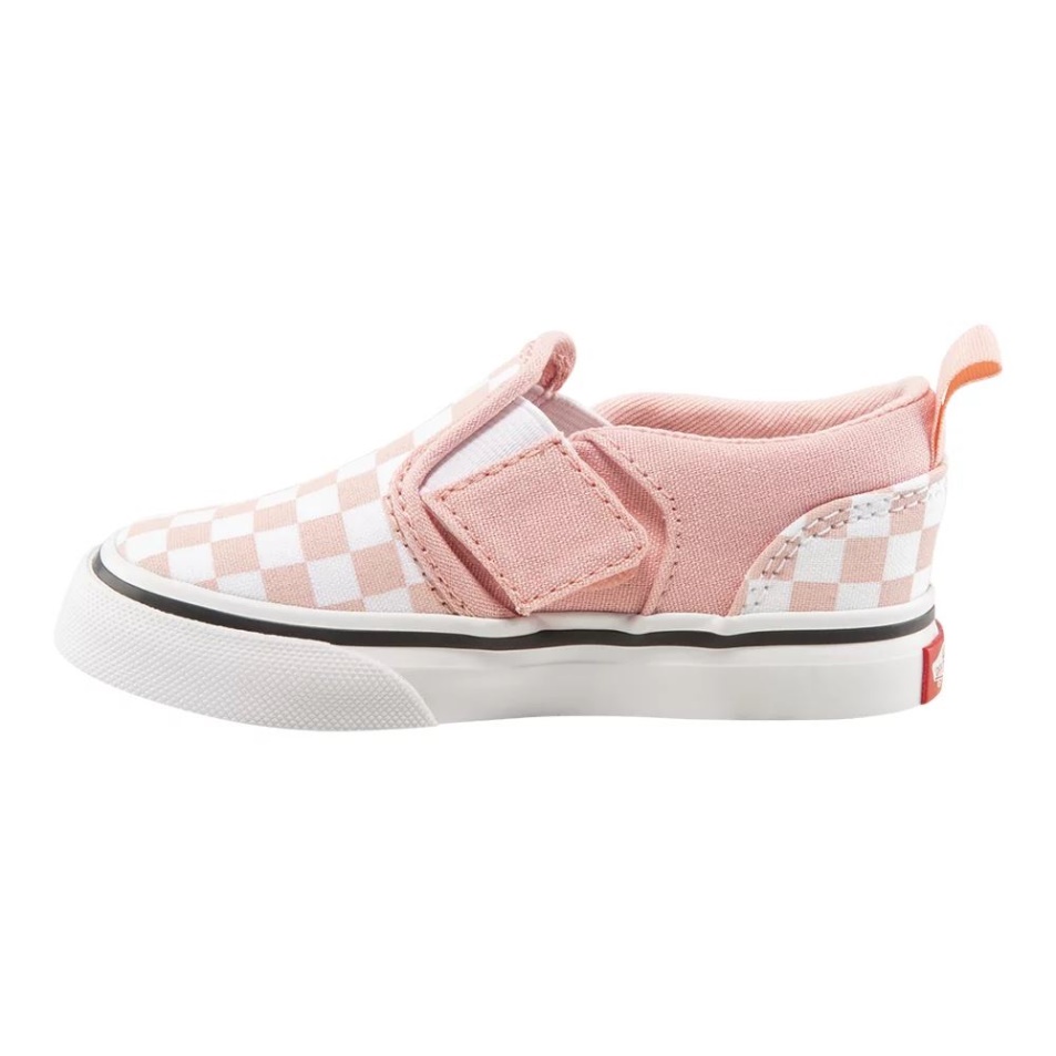 Vans Toddler Lányok Asher V Gördeszka Cipő Púder Rózsaszín-fehér