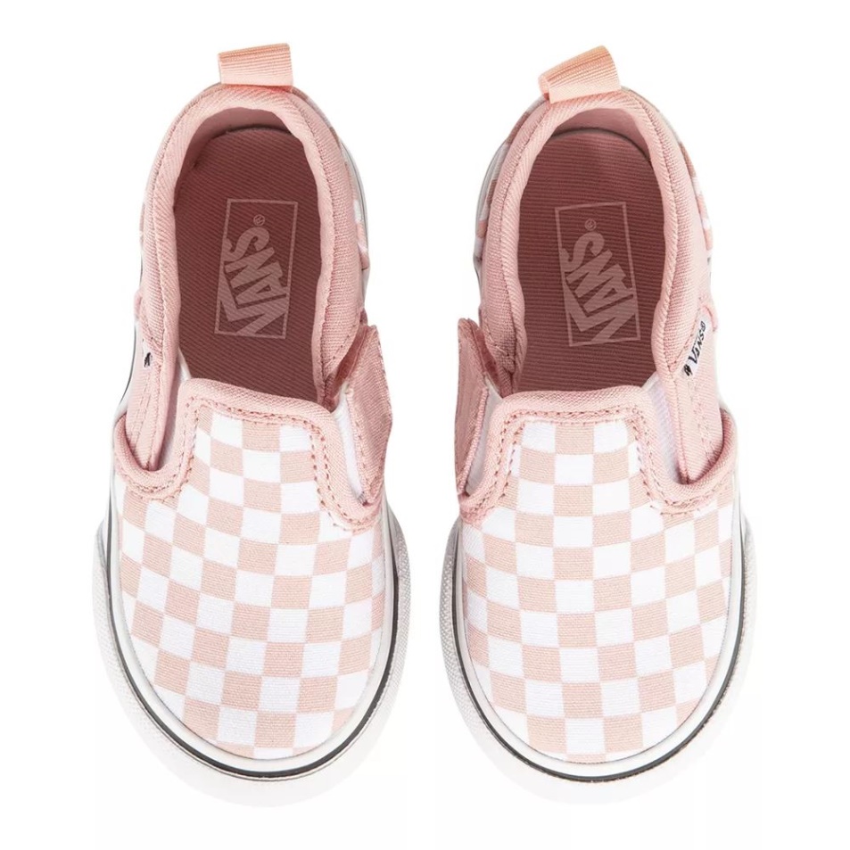 Vans Toddler Lányok Asher V Gördeszka Cipő Púder Rózsaszín-fehér