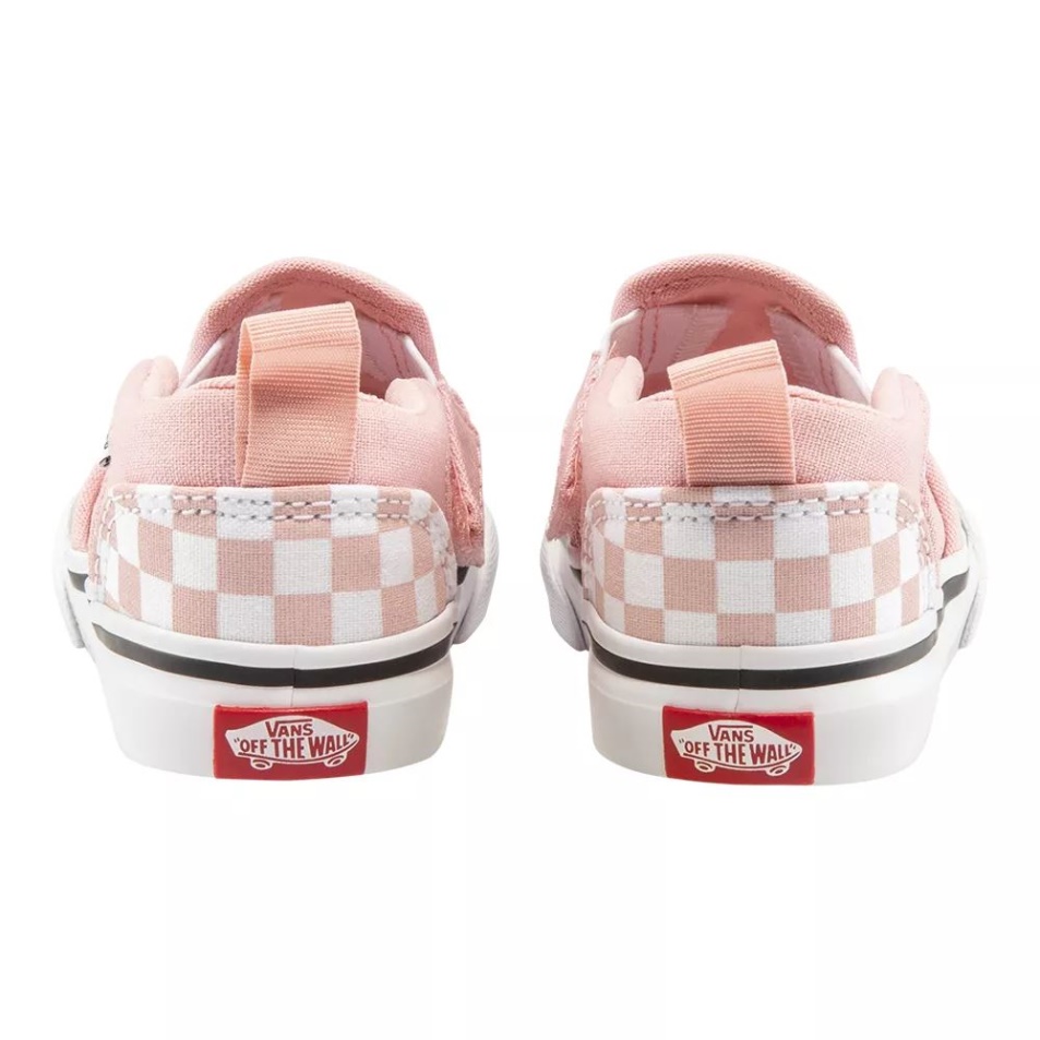 Vans Toddler Lányok Asher V Gördeszka Cipő Púder Rózsaszín-fehér