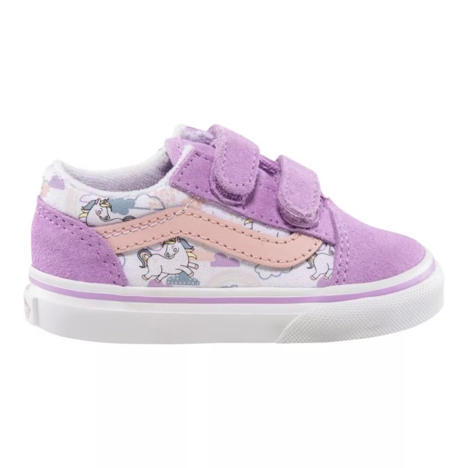 Kisteherautók Toddler Lányok Old Skool V Gördeszka Cipő Mythical Glow áttetsző Lila