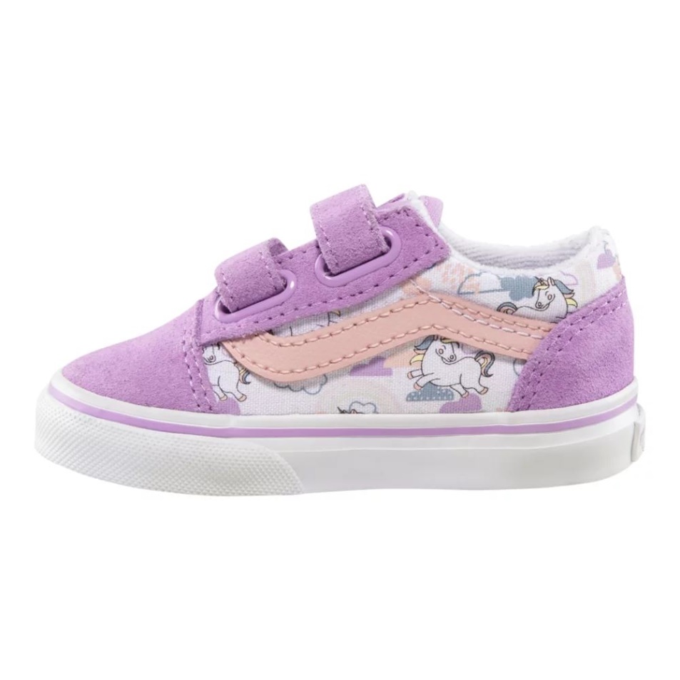 Kisteherautók Toddler Lányok Old Skool V Gördeszka Cipő Mythical Glow áttetsző Lila