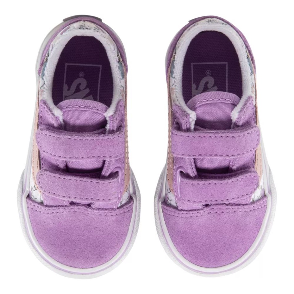 Kisteherautók Toddler Lányok Old Skool V Gördeszka Cipő Mythical Glow áttetsző Lila