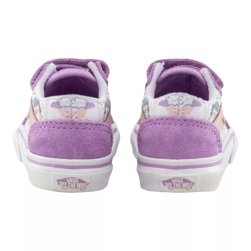 Kisteherautók Toddler Lányok Old Skool V Gördeszka Cipő Mythical Glow áttetsző Lila