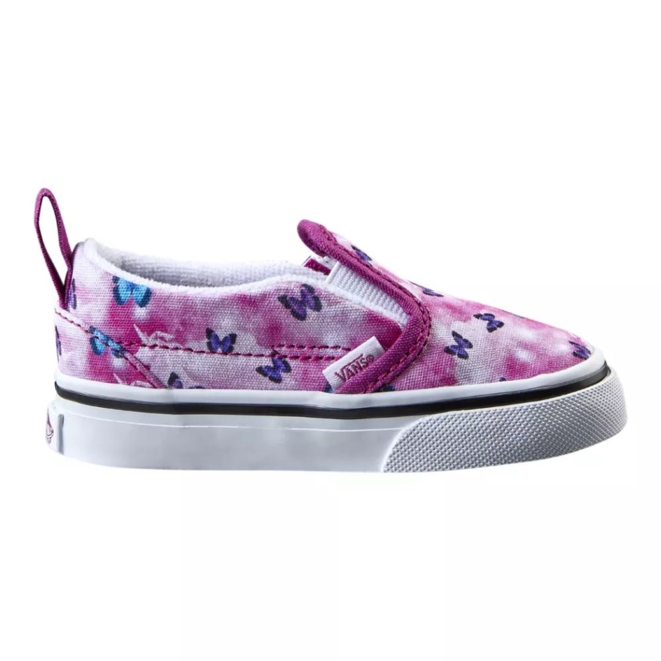 Furgonok Totyogó Lányok Slip On V Korcsolya Cipő Fukszia Piros-true Fehér