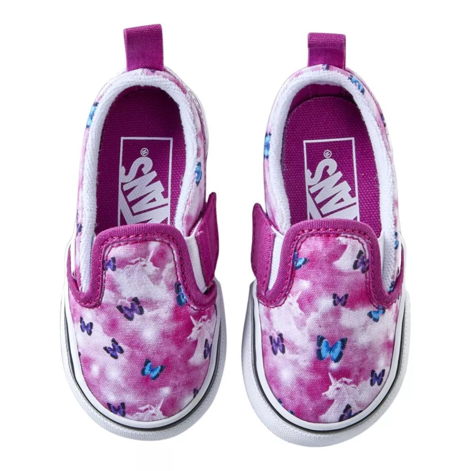 Furgonok Totyogó Lányok Slip On V Korcsolya Cipő Fukszia Piros-true Fehér