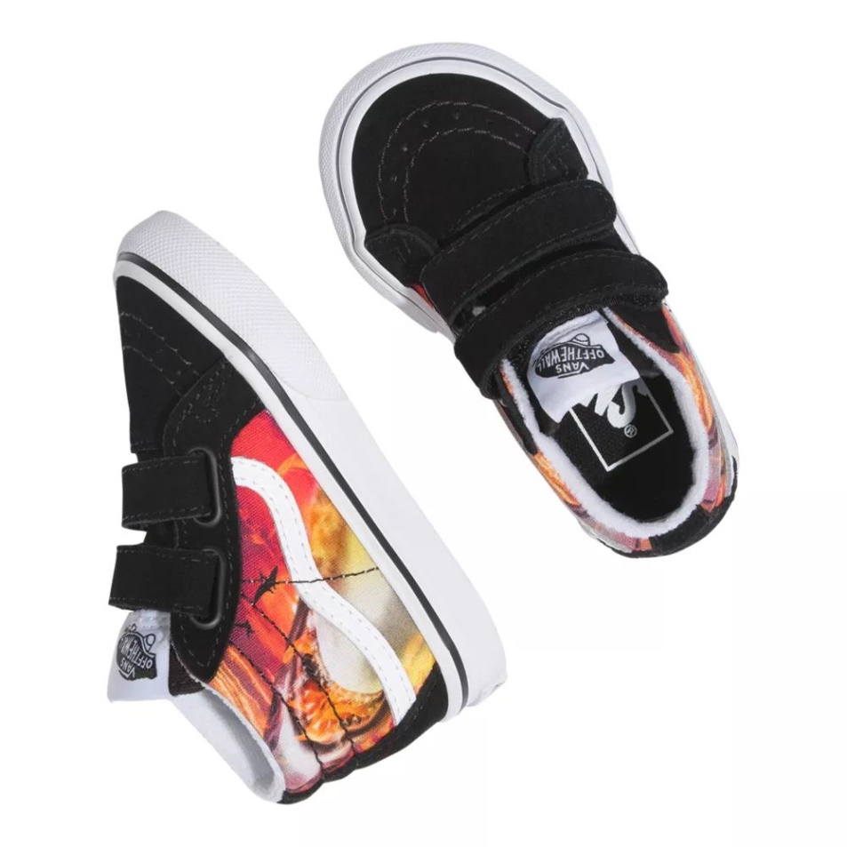 Kisteherautó Totyogó Gyerek Sk8-mid Reissue V Gördeszkacipő Cápa Naplemente-fekete