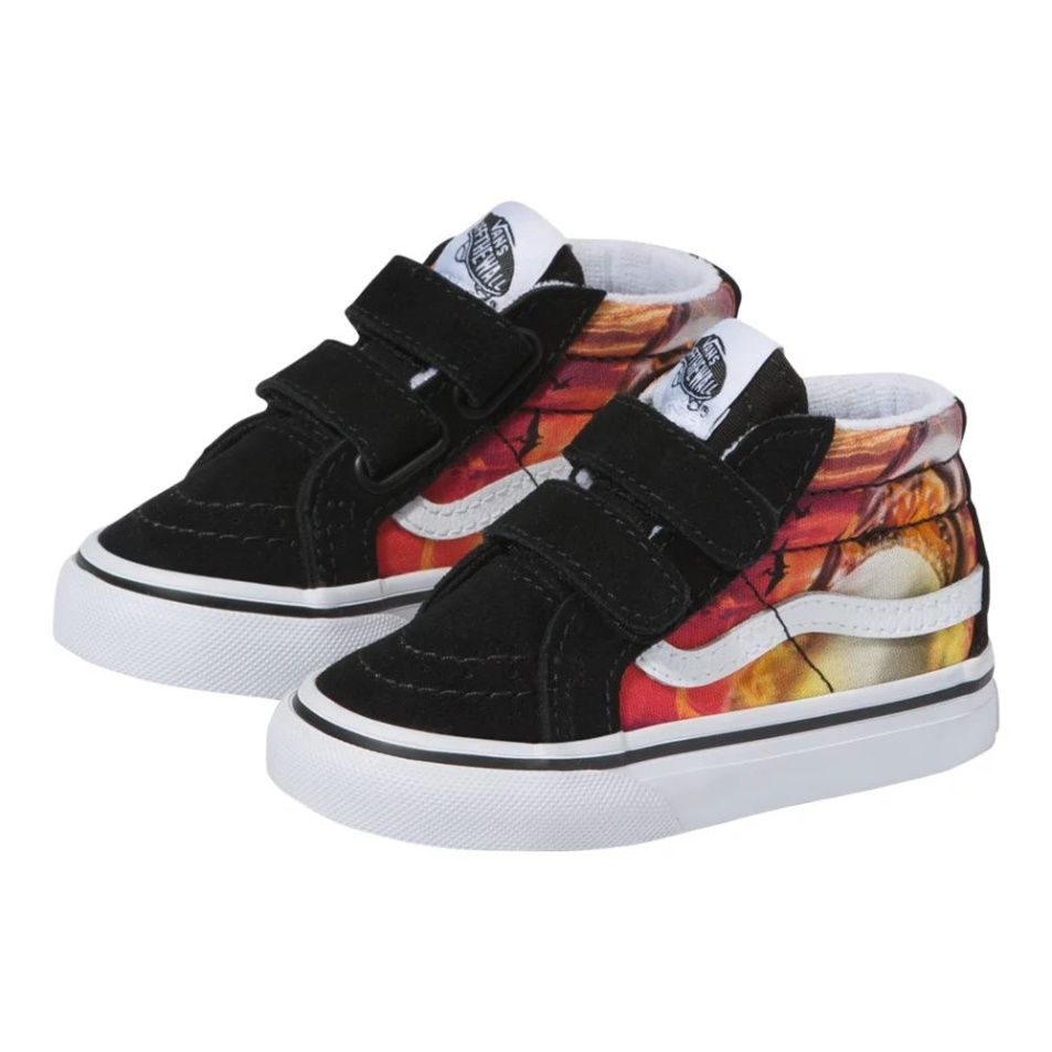 Kisteherautó Totyogó Gyerek Sk8-mid Reissue V Gördeszkacipő Cápa Naplemente-fekete