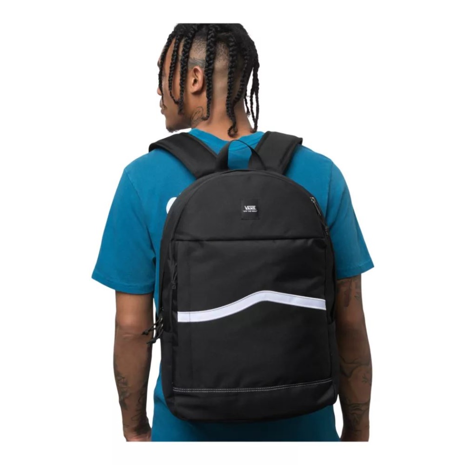 Vans Unisex Construct Cordura Iskolai Hátizsák 27 L Fekete-fehér