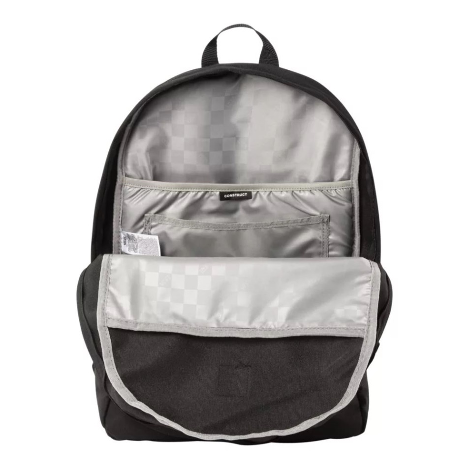 Vans Unisex Konstrukció Iskolai Iskolai Hátizsák 21 L-es Laptop Hüvely Fekete-fehér