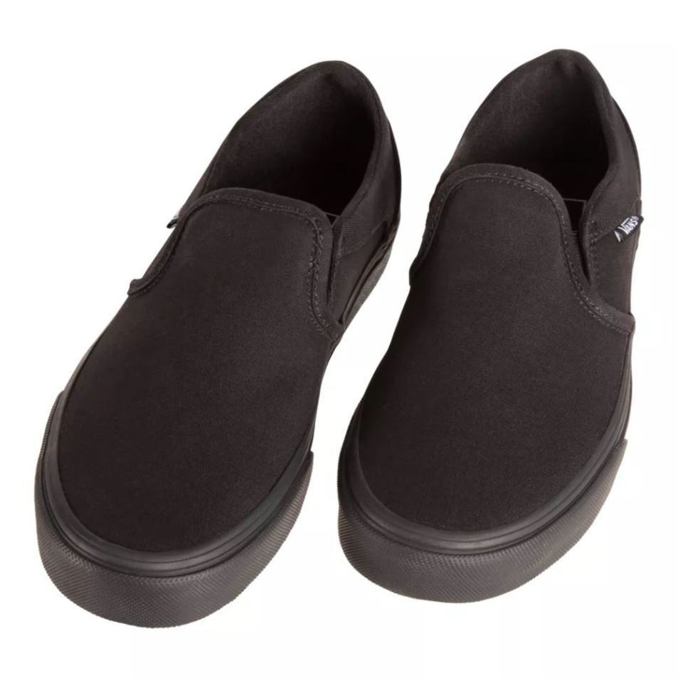 Furgonok Női Asher Gördeszka Cipők Slip On Vászon Könnyű Fekete-fekete