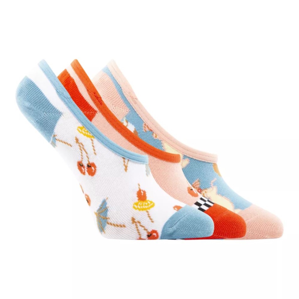 Vans Női Canoodle Láthatatlan Zokni - 3 Csomag Trópusi Hangulat
