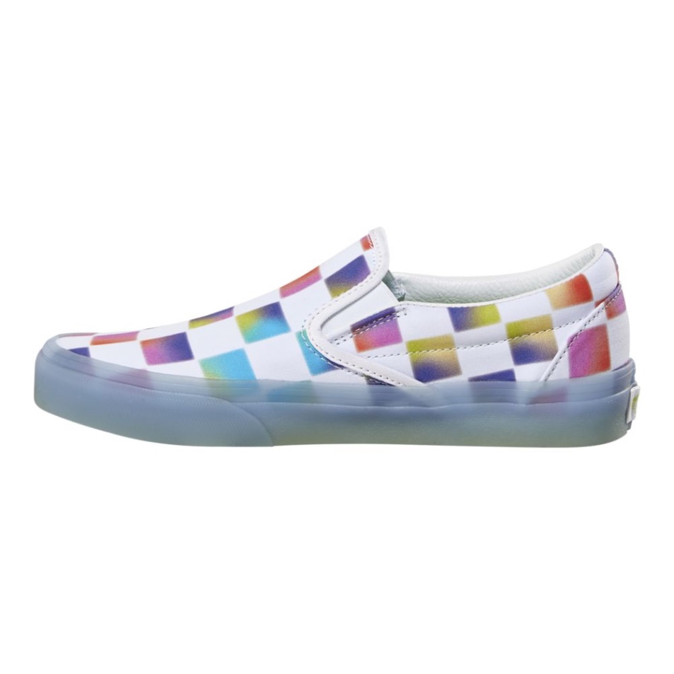 Vans Női Klasszikus Slip On Cultivate Care Korcsolyacipő Puha Check-bluegum