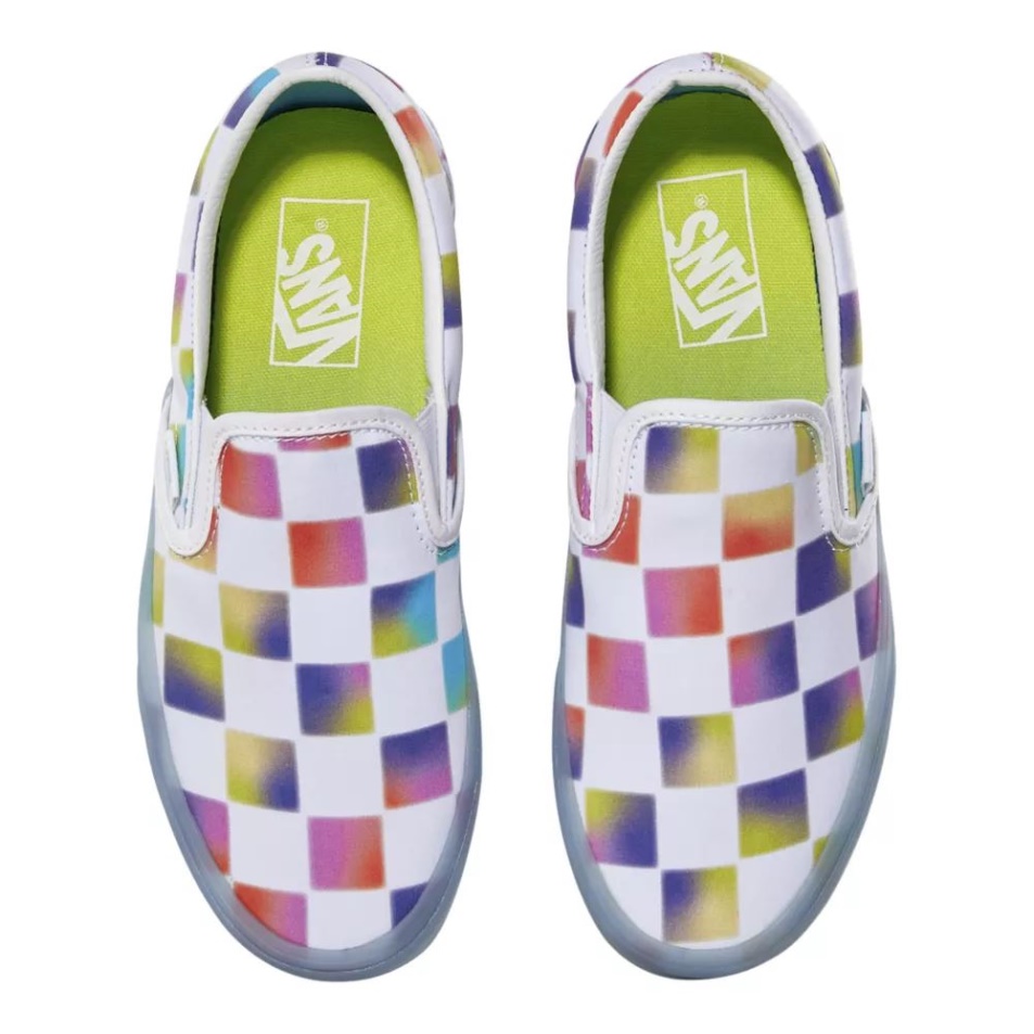 Vans Női Klasszikus Slip On Cultivate Care Korcsolyacipő Puha Check-bluegum